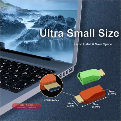 HDMI 2.0 конвертер Mini 4K@60Hz 10.3Gbps по оптоволокну OM3 до 300м