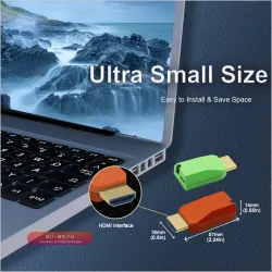 HDMI 2.0 конвертер Mini 4K@60Hz 10.3Gbps по оптоволокну OM3 до 300м