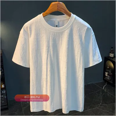 Футболка мужская из премиального хлопка, летняя новинка 2025