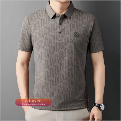 Мужская футболка-поло для гольфа Luxury Design: летний бизнес-кэжуал с принтом