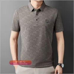 Мужская футболка-поло для гольфа Luxury Design: летний бизнес-кэжуал с принтом