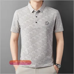 Мужская футболка-поло для гольфа Luxury Design: летний бизнес-кэжуал с принтом