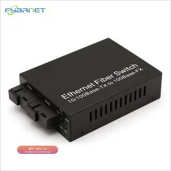 Медиаконвертер 10/100M, 2 порта RJ45, 2 оптоволоконных порта 1310/1550 нм, одномодовый, 20 км, SC