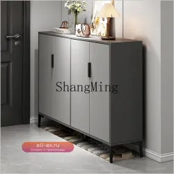 Шкаф для обуви CL для прихожей, Простой современный шкаф-консоль, Вместительная популярная обувница в коридор