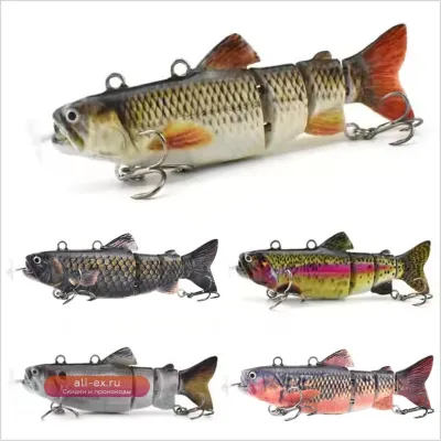 Роботизированная приманка-рыбка с пропеллером 90мм/20г, перезаряжаемая, со светодиодом, H7F6