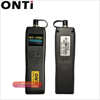 Мини оптический измеритель мощности ONTi -70~+6dBm и -50~+26dBm