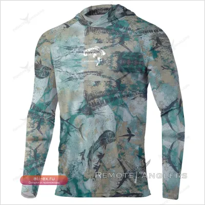 Мужская футболка с капюшоном SPELISPOS для защиты от солнца UPF 50+