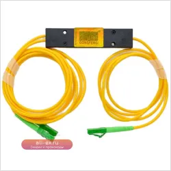 Оптический сплиттер LC/APC 1:2 (50:50), 1310-1550 нм, одномодовый, коробчатый, FBT (10 шт.)