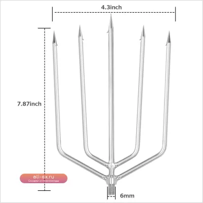 Трезубец для рыбалки SANLIKE из нержавеющей стали с острыми зубьями