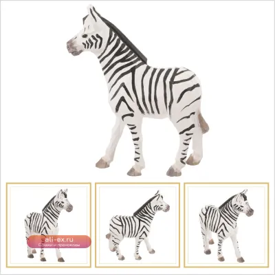 Статуэтка зебры из дерева для декора стола