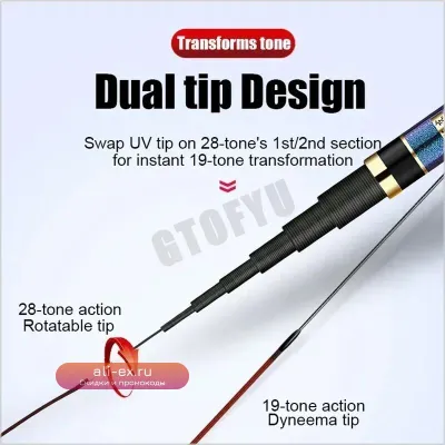 Телескопическое удилище Carbon Stream 3.6M - 9M