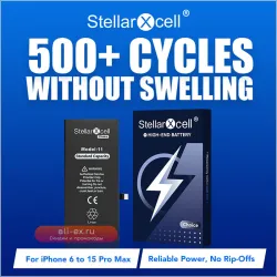 Аккумулятор Choice StellarXcell OEM для iPhone SE 2020 2022 6 7 8 X XR XS MAX 11 12 13 14 15 Pro Plus Mini