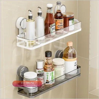Настенная полка для специй на присосках без сверления