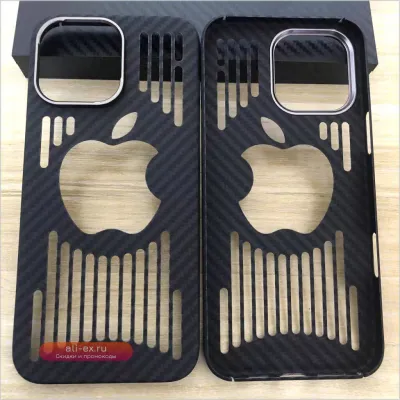 Asdipsa Чехол из арамидного карбона для iPhone 16 Pro Max / 15 Pro с логотипом