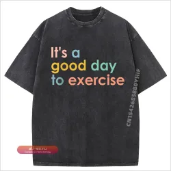 Футболка мужская "Хороший день для тренировки" с юмористическим принтом для учителей физкультуры