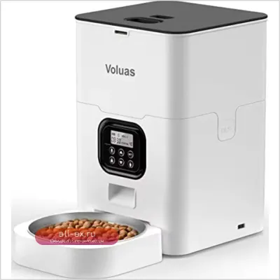 Автоматическая кормушка для кошек и собак STLF с записью голоса, 4 приема пищи, 10 порций