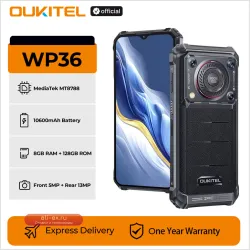 Oukitel WP36: Защищенный смартфон 16GB/128GB, батарея 10600mAh, Android 13