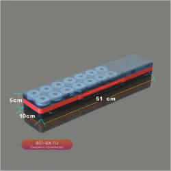 51*10*5см Многофункциональный двухслойный ящик для рыболовных снастей с отделениями для поплавков и намоткой лески J385