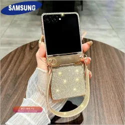 Чехол-браслет для Samsung Galaxy Z Flip 7/6/5/4/3 FE с бриллиантовым блеском