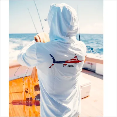 Летняя мужская футболка с длинным рукавом Huk Gear для рыбалки с капюшоном и маской, быстросохнущая, дышащая, с защитой от УФ-излучения 50+