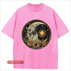 Футболка мужская "Солнце и Луна" винтажная