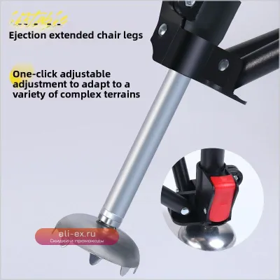 Компактное туристическое кресло-шезлонг для рыбалки и кемпинга