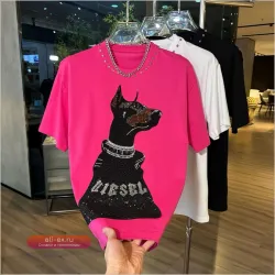 Футболка New Handsome с принтом "Rivet Hot Diamond", круглый вырез, короткий рукав, мужская, модная, повседневная, универсальная