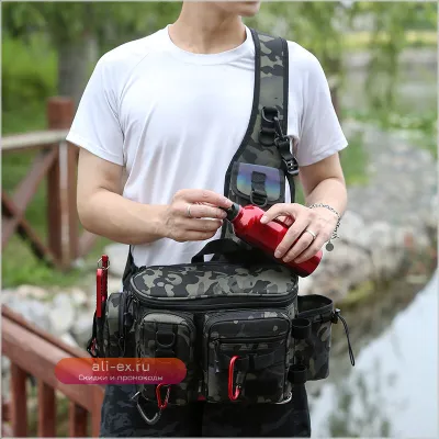 Сумка для рыболовных снастей B442: универсальная поясная сумка для рыбалки, велоспорта и туризма