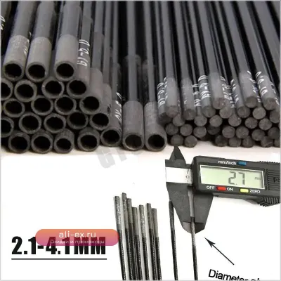 Запасные секции для удочки, 5 шт. 80 см, карбон, для тайваньской удочки, цельные/полые, аксессуары