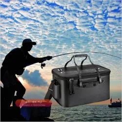 Складное ведро для живой рыбы EVA, водонепроницаемая сумка для рыбалки, уличный аквариум