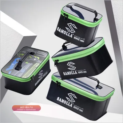 Набор из 3 шт. EVA ведер для рыбалки с прозрачной крышкой, многофункциональный, для аксессуаров