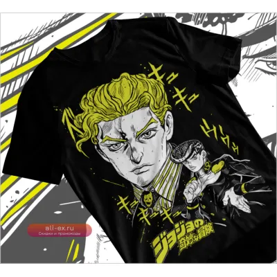 Футболка Josuke Kira JoJo's Bizarre Adventure Аниме Манга
