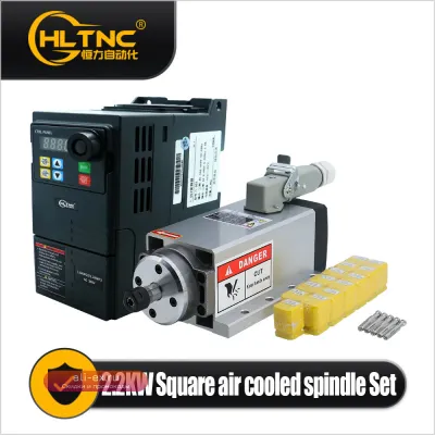 Шпиндель ER20 2.2 кВт с воздушным охлаждением 24000 об/мин 220В для ЧПУ станков: гравировка, фрезерная обработка дерева и рекламы