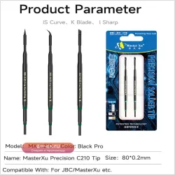 Жало для паяльника Premium MasterXu Black C210 (018/020) для станций JBC Sugon T80/T26/T210/T245.