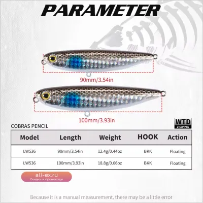 Приманка Hunthouse Pencil Walk The Dog LW536 для щуки и окуня