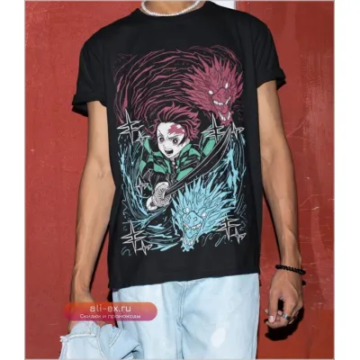 Футболка унисекс в стиле аниме винтаж
