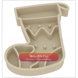 Миска для собак — снеговик "New Design", силиконовая, медленное кормление