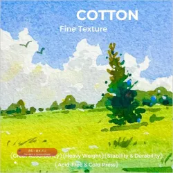 Скетчбук для акварели SSR 4.7x4.7 дюйма, 2 шт., 24 листа, хлопок, 300 г/м²