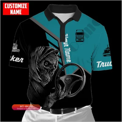 Футболка-поло PLstarCosmos 3DTruck Job Worker с вашим именем