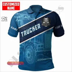 Футболка-поло PLstarCosmos 3DTruck Job Worker с вашим именем