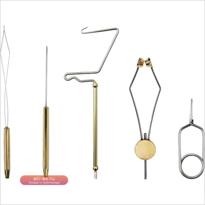 Набор рыболовных инструментов для вязания мушек, 5 предметов