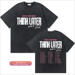 Футболка Washed Vintage Tate Mcrae Think Later World Tour Y2k