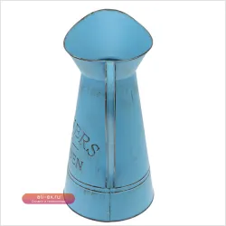 Винтажная железная ваза для цветочных композиций в ретро стиле