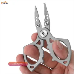 Рыболовные плоскогубцы из нержавеющей стали для соленой воды с кольцом для крючка и карбидными резцами