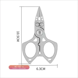 Рыболовные плоскогубцы из нержавеющей стали для соленой воды с кольцом для крючка и карбидными резцами