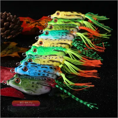 Рыболовная приманка Goture Frog Lure 5.5см, 12.5г, силиконовая, топвотер, для змееголова
