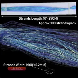 5pack Gliss Glow Flashbou Strands Fish Scales Flash Bucktail Spinnerbait Fishing Lure