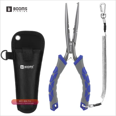 Плоскогубцы для рыбалки Booms Fishing XW10 23см, экстрактор крючков, нержавеющая сталь