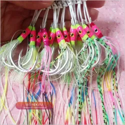 Двойные крючки для джиггинга AS 10 пар (морская вода, антикоррозийные, сильные)