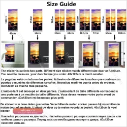 Водостойкие обои-стикер на дверь холодильника с полным покрытием, большой размер, под заказ